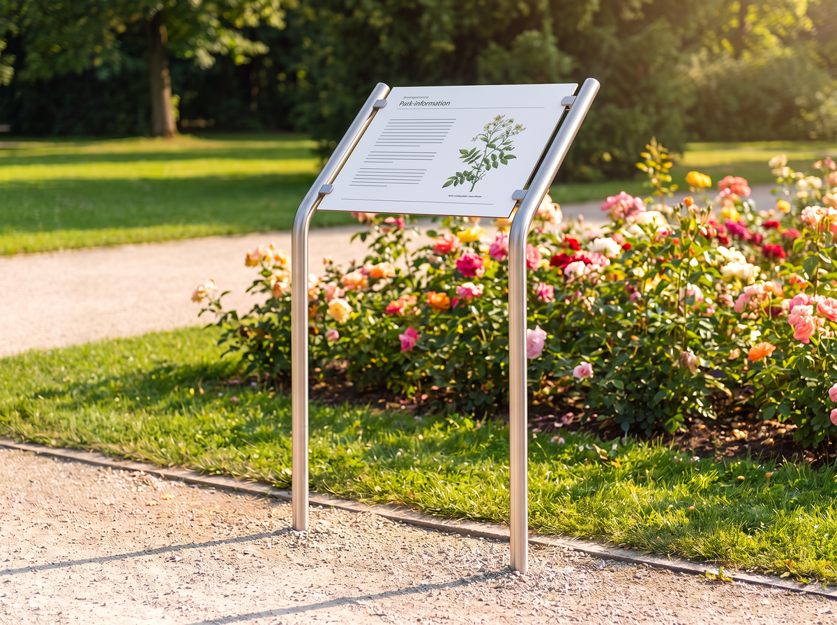 Halfdome Pultschild · Duo · Edelstahl · Anwendungsbild